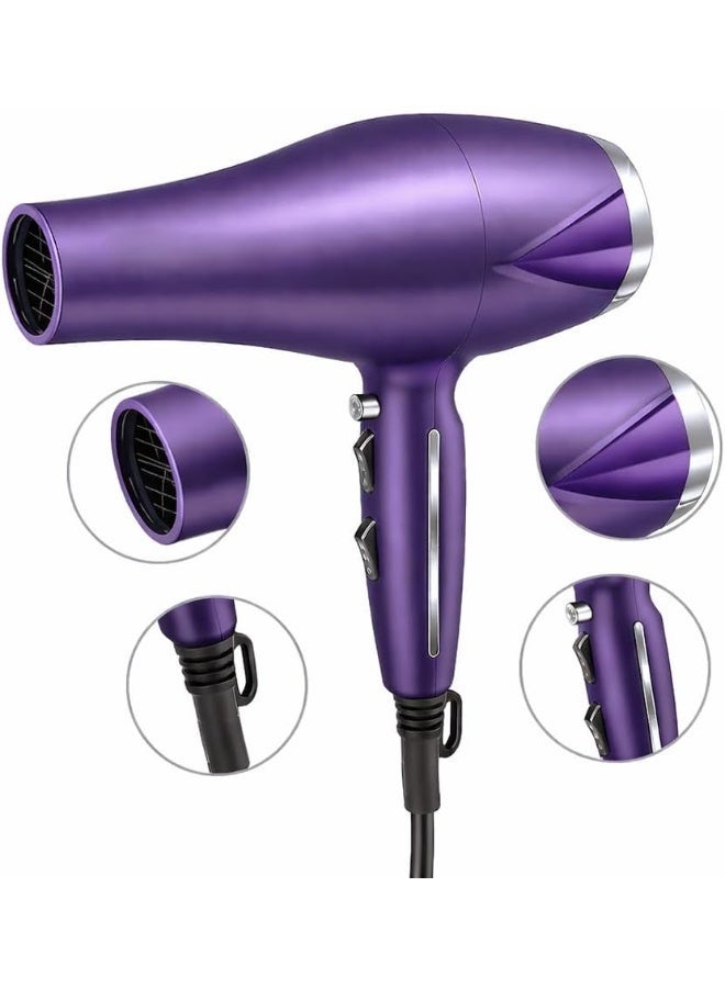 silver chest Professional Salon Hair Dryer | Heavy Duty Motor | Fast Drying & Styling | 1.5 Meter Power Cord | Includes Concentrator Nozzle - Image 1